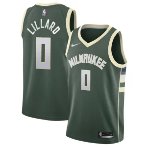 Premium Damian Lillard Milwaukee Bucks Nike Unisex Swingman Player Jersey   Icon Edition   Hunter Green a must - have for collectors