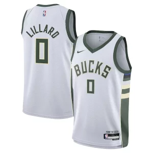 Gorgeous Damian Lillard Milwaukee Bucks Nike Youth Swingman Jersey   Association Edition   White to elevate your game - day look
