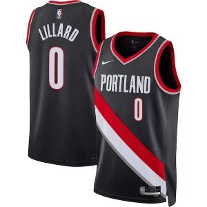Premium Damian Lillard Portland Trail Blazers Nike Unisex Swingman Jersey   Icon Edition   Black/White to stand out at the arena