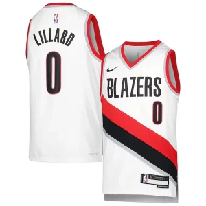 Premium Damian Lillard Portland Trail Blazers Nike Youth Swingman Jersey   Association Edition   White for passionate basketball fans