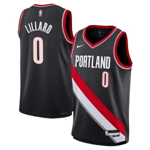 Superb Damian Lillard Portland Trail Blazers Nike Youth Swingman Jersey   Icon Edition   Black perfect for showing team spirit