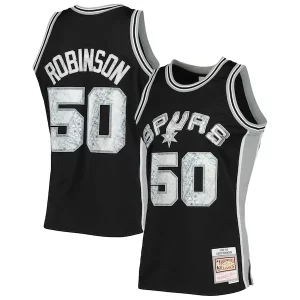 Charming David Robinson San Antonio Spurs 1998/99 Hardwood Classics NBA 75th Anniversary Diamond Swingman Jersey   Black for passionate basketball fans