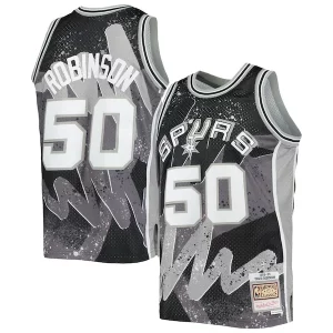 Stunning David Robinson San Antonio Spurs Hardwood Classics 1998/99 Hyper Hoops Swingman Jersey   Black for passionate basketball fans
