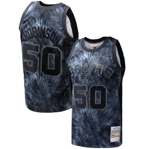 Exquisite David Robinson San Antonio Spurs Hardwood Classics 1998/99 Tie Dye Swingman Jersey   Black to elevate your game - day look