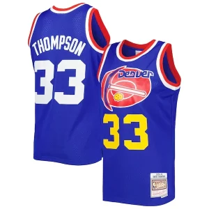 Exquisite David Thompson Denver Nuggets Hardwood Classics 1975/76 Swingman Jersey   Royal to elevate your game - day look