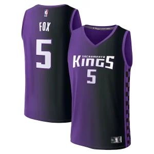 Superb De'Aaron Fox Sacramento Kings Fast Break Replica Player Jersey   Statement Edition   Purple a must - have for collectors