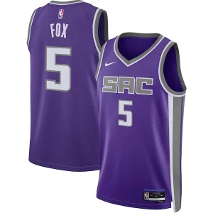 Premium De'Aaron Fox Sacramento Kings Nike Unisex Swingman Jersey   Icon Edition   Purple a must - have for collectors