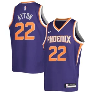 Superb Deandre Ayton Phoenix Suns Nike Youth Swingman Jersey   Icon Edition   Purple/White to elevate your game - day look