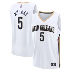 Premium Dejounte Murray New Orleans Pelicans Fast Break Replica Player Jersey   Association Edition   White a must - have for collectors