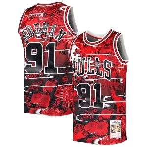 Premium Dennis Rodman Chicago Bulls 1997/98 Hardwood Classics Lunar New Year Swingman Jersey   Red for ultimate sports enthusiasts