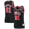 Superb Dennis Rodman Chicago Bulls Women's Hardwood Classics Swingman Jersey   Black for ultimate sports enthusiasts