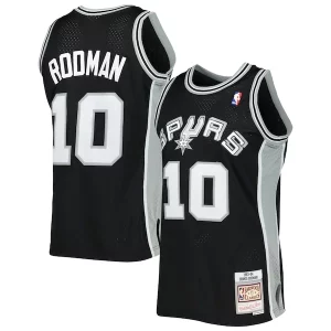 Magnificent Dennis Rodman San Antonio Spurs 2001/02 Hardwood Classics Swingman Jersey   Black to elevate your game - day look