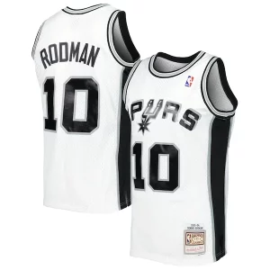 Magnificent Dennis Rodman San Antonio Spurs 2001/02 Hardwood Classics Swingman Jersey   White for ultimate sports enthusiasts