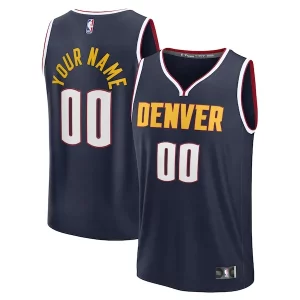 Premium Denver Nuggets Fast Break Custom Jersey Icon Edition   Navy/Blue perfect for showing team spirit