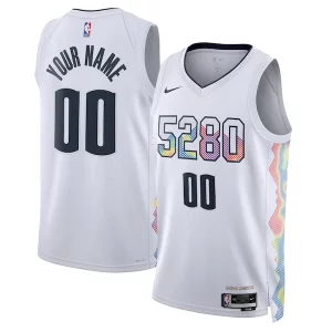 Fantastic Denver Nuggets Nike Unisex 2024/25 Custom Swingman Jersey   City Edition   White for ultimate sports enthusiasts