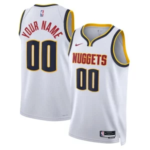 Exquisite Denver Nuggets Nike Unisex Swingman Custom Jersey White   Association Edition for ultimate sports enthusiasts