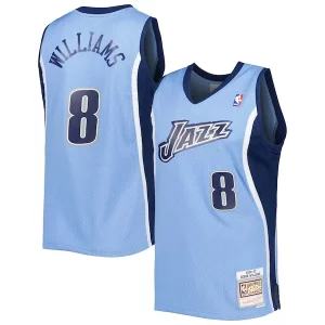 Gorgeous Deron Williams Utah Jazz 2001/02 Hardwood Classics Swingman Jersey   Blue for passionate basketball fans