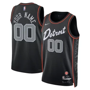 Fantastic Detroit Pistons Nike Unisex 2023/24 Custom Swingman Jersey   Black   City Edition a must - have for collectors