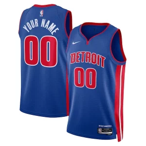 Premium Detroit Pistons Nike Unisex Swingman Custom Jersey Blue   Icon Edition perfect for showing team spirit