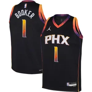 Magnificent Devin Booker Phoenix Suns Jordan Brand Youth Swingman Jersey   Statement Edition   Black to elevate your game - day look