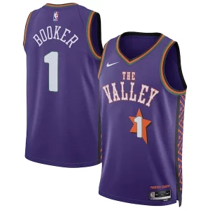 Premium Devin Booker Phoenix Suns Nike Unisex 2024/25 Swingman Player Jersey   City Edition   Purple to elevate your game - day look