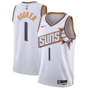 Premium Devin Booker Phoenix Suns Nike Unisex Swingman Jersey   Association Edition   White for passionate basketball fans