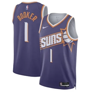 Exquisite Devin Booker Phoenix Suns Nike Unisex Swingman Jersey   Icon Edition   Purple/White for passionate basketball fans