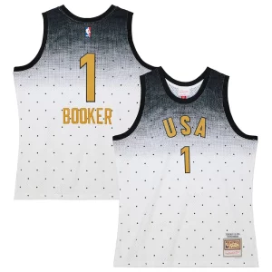 Stunning Devin Booker Team USA 2016 Hardwood Classics Rising Stars Swingman Jersey   White for ultimate sports enthusiasts