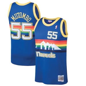 Charming Dikembe Mutombo Denver Nuggets 1991/92 Hardwood Classics Swingman Jersey   Blue a must - have for collectors