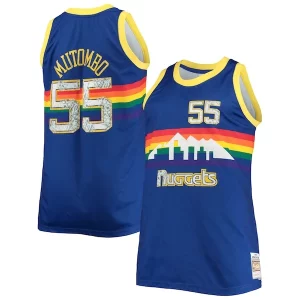 Stunning Dikembe Mutombo Denver Nuggets Big & Tall 1991/92 NBA 75th Anniversary Diamond Swingman Jersey   Blue to elevate your game - day look