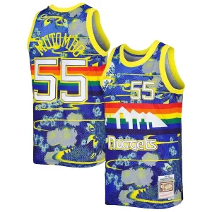 Exquisite Dikembe Mutombo Denver Nuggets Hardwood Classics Lunar New Year Swingman Jersey   Blue to elevate your game - day look