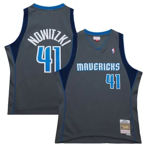 Charming Dirk Nowitzki Dallas Mavericks 2003/04 Hardwood Classics Swingman Jersey   Gray for ultimate sports enthusiasts