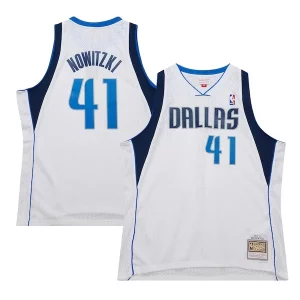 Gorgeous Dirk Nowitzki Dallas Mavericks 2010/11 Hardwood Classics Swingman Jersey   White to stand out at the arena