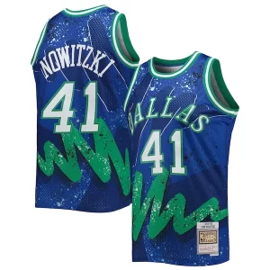 Magnificent Dirk Nowitzki Dallas Mavericks Hardwood Classics 1998/99 Hyper Hoops Swingman Jersey   Blue for ultimate sports enthusiasts