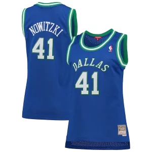 Premium Dirk Nowitzki Dallas Mavericks Women's Hardwood Classics Swingman Jersey   Blue for ultimate sports enthusiasts