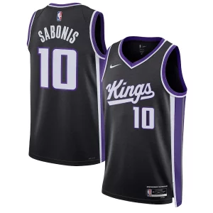 Stunning Domantas Sabonis Sacramento Kings Nike Unisex Swingman Jersey   Association Edition   Black to elevate your game - day look