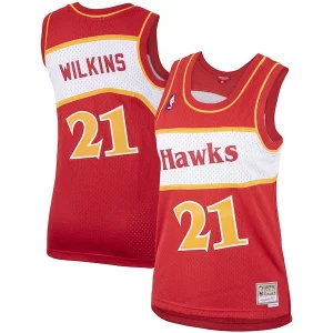 Gorgeous Dominique Wilkins Atlanta Hawks Women's Hardwood Classics Swingman Jersey   Red for ultimate sports enthusiasts