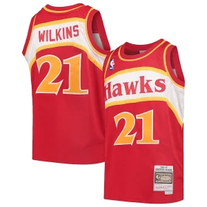 Superb Dominique Wilkins Atlanta Hawks Youth 1986/87 Hardwood Classics Swingman Throwback Jersey   Red to elevate your game - day look