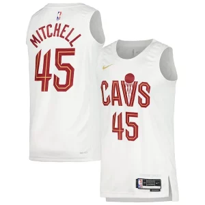 Stunning Donovan Mitchell Cleveland Cavaliers Nike Unisex Swingman Jersey   Association Edition   White/Wine for passionate basketball fans