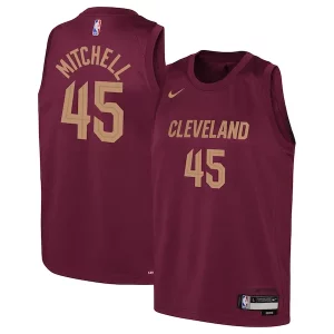 Premium Donovan Mitchell Cleveland Cavaliers Nike Youth Swingman Jersey   Icon Edition   Wine perfect for showing team spirit