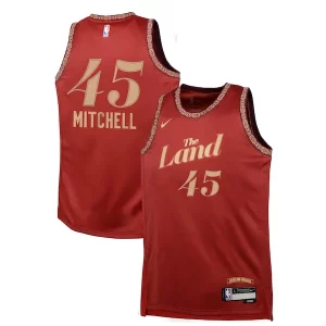 Exquisite Donovan Mitchell Cleveland Cavaliers Nike Youth Swingman Replica Jersey   City Edition   Wine to elevate your game - day look