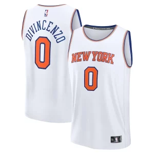 Gorgeous Donte DiVincenzo New York Knicks Fast Break Replica Player Jersey   Association Edition   White to stand out at the arena