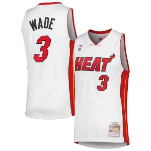 Superb Dwyane Wade Miami Heat 2001/02 Hardwood Classics Swingman Jersey   White a must - have for collectors