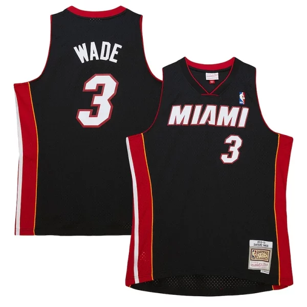 Premium Dwyane Wade Miami Heat Hardwood Classics Swingman Jersey   Black a must - have for collectors