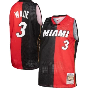 Exquisite Dwyane Wade Miami Heat Hardwood Classics 2005/06 Split Swingman Jersey   Black/Red to stand out at the arena