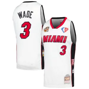 Magnificent Dwyane Wade Miami Heat Unisex Hall of Fame Class of 2023 Throwback Swingman Jersey   White for passionate basketball fans