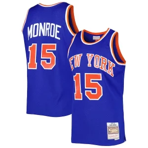 Stunning Earl Monroe New York Knicks 2001/02 Hardwood Classics Swingman Jersey   Blue to stand out at the arena