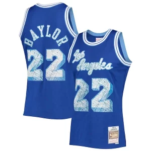 Premium Elgin Baylor Los Angeles Lakers 1996/97 Hardwood Classics NBA 75th Anniversary Diamond Swingman Jersey   Royal to elevate your game - day look