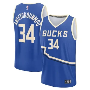 Magnificent Giannis Antetokounmpo Milwaukee Bucks Youth 2024/25 Fast Break Player Jersey   City Edition   Royal to elevate your game - day look