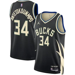 Magnificent Giannis Antetokounmpo Milwaukee Bucks Jordan Brand Unisex Swingman Jersey   Statement Edition   Black a must - have for collectors